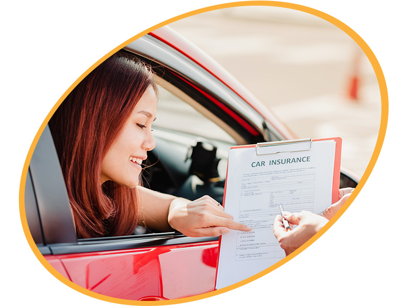 car owner checking car insurance policy locust valley ny