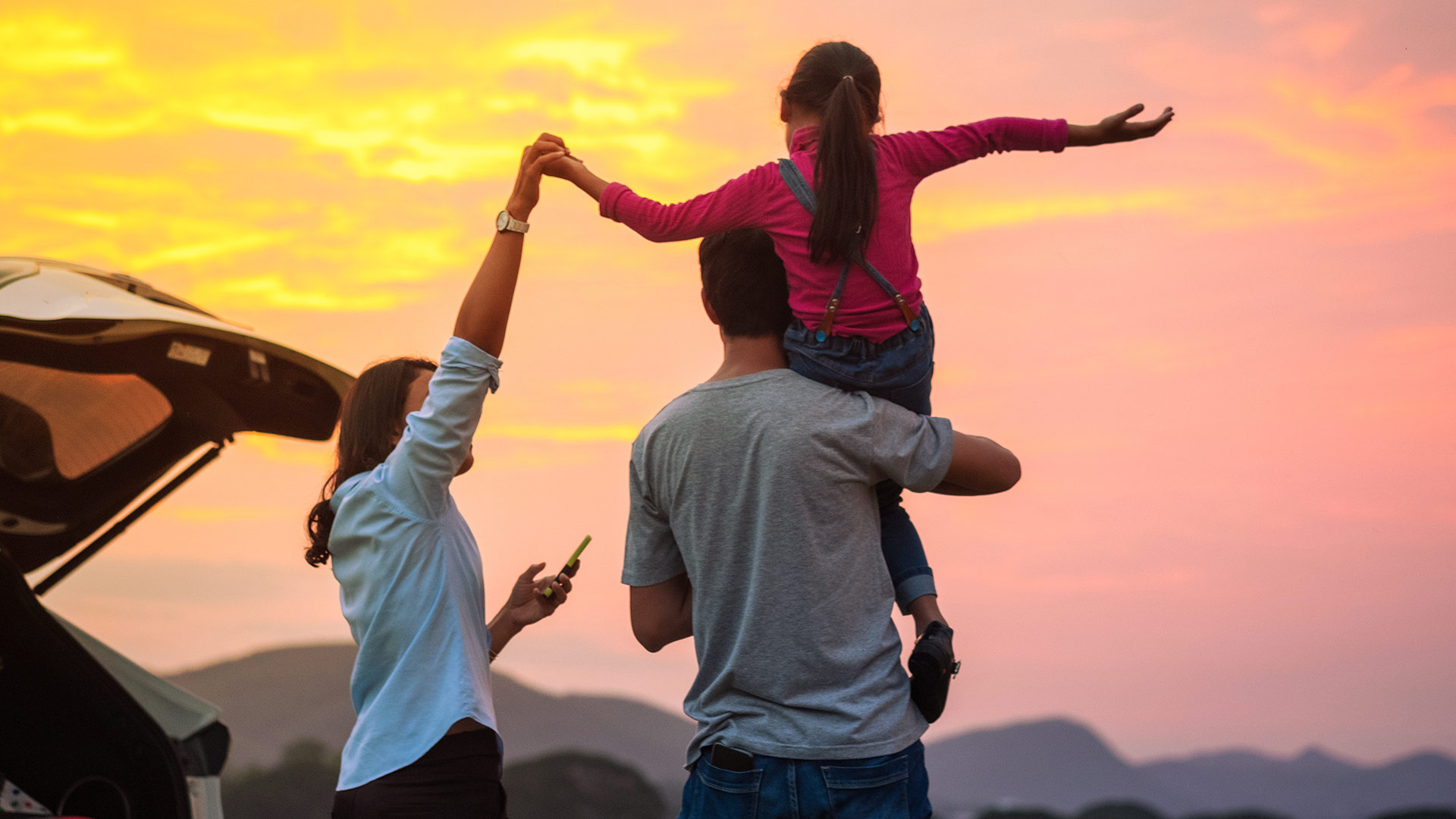 family having fun at sunset life insurance agency locust valley ny